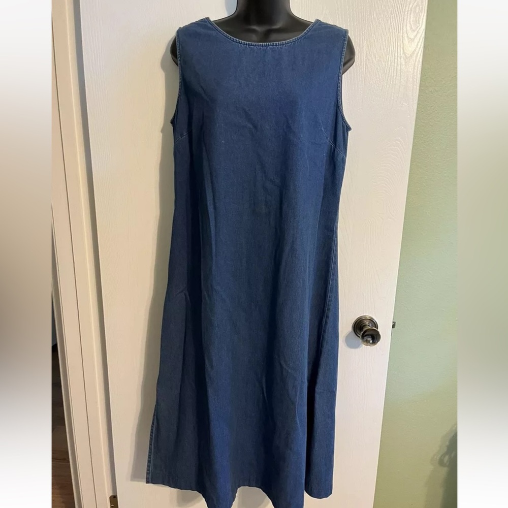 Sarin New York Sleeveless Lightweight Denim Dress Size Large